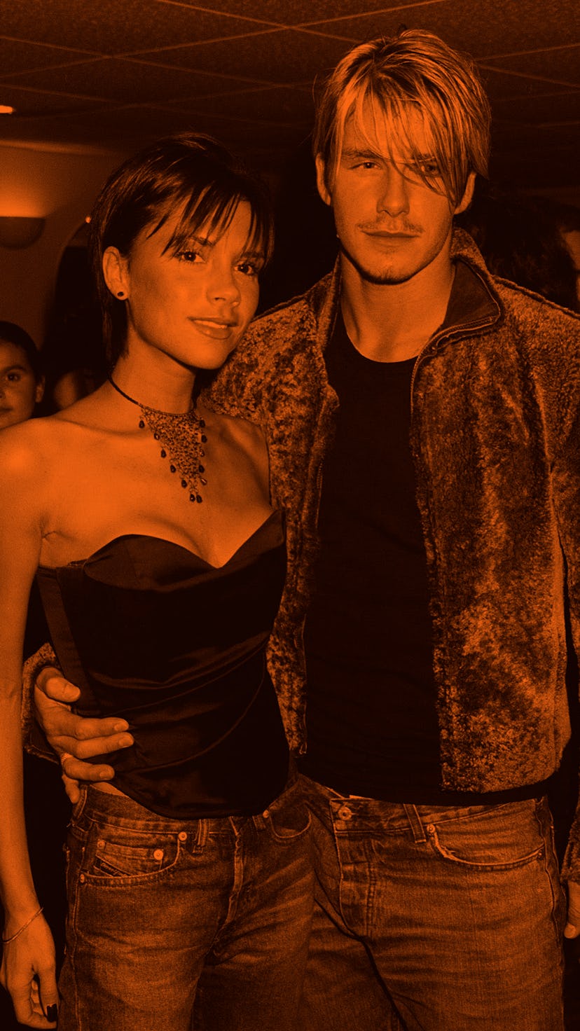 UNITED KINGDOM - SEPTEMBER 20: Victoria Adams & David Beckham, Backstage After Whitney Houston Conc...