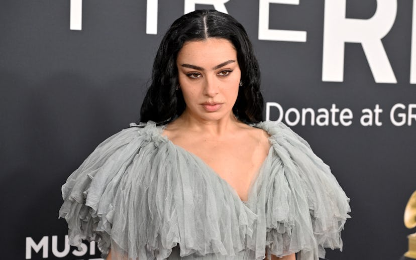British singer Charli Xcx arrives for the 67th Annual Grammy Awards at the Crypto.com Arena in Los A...