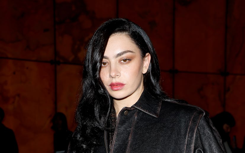 Charli XCX at the Saint Laurent Fall RTW 2025 fashion show as part of Paris Fashion Week on March 11...