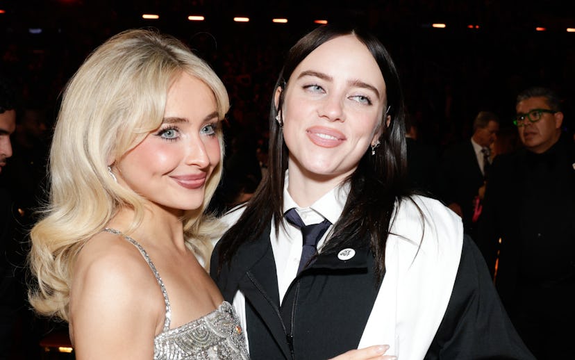 LOS ANGELES - FEBRUARY 1: Sabrina Carpenter and Billie Ellish at The 68th Annual Grammy Awards, broa...