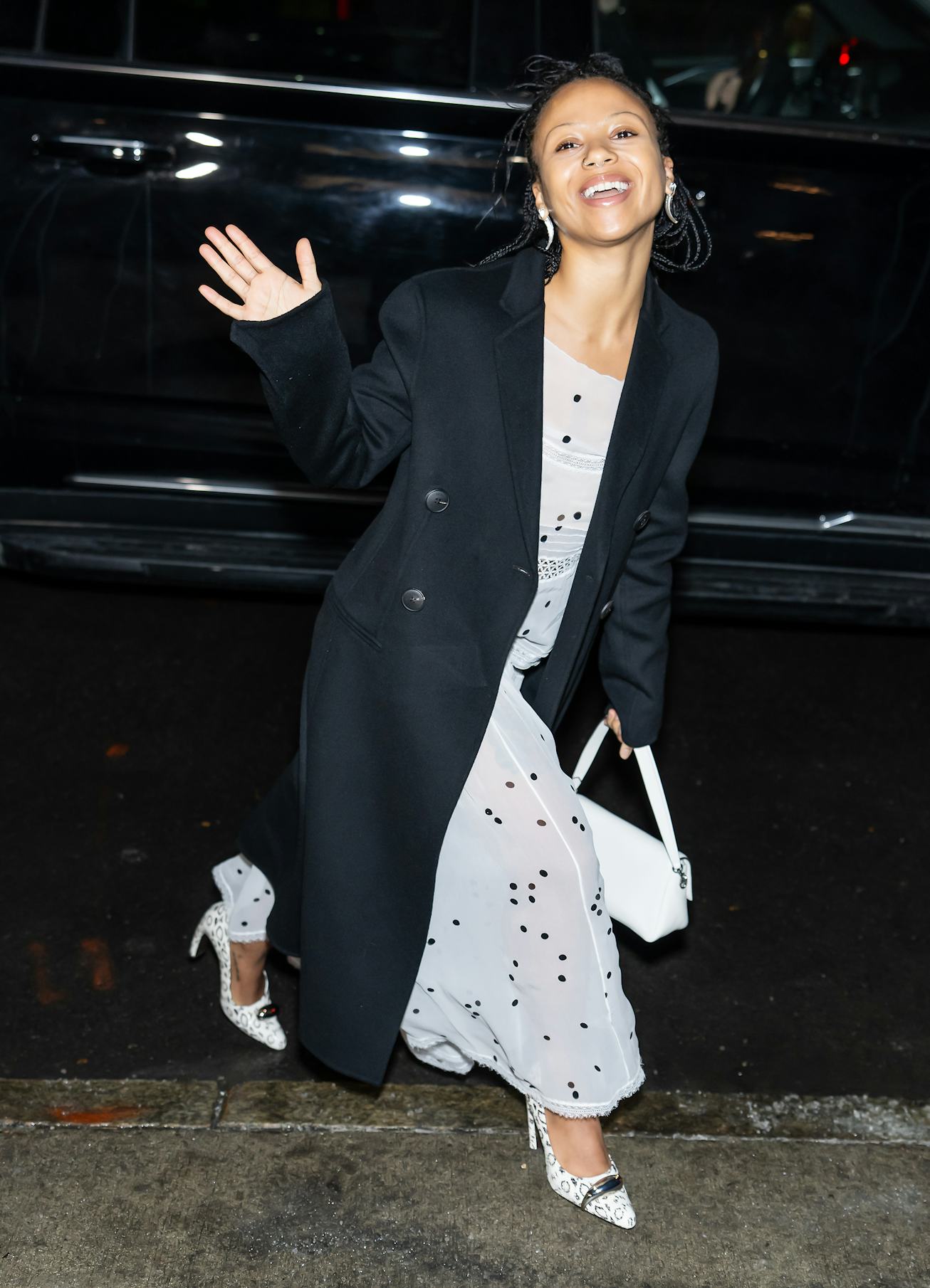 NEW YORK, NEW YORK - FEBRUARY 11: Actress Myha'la Herrold attends the Tory Burch fashion show during...