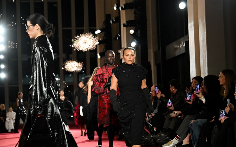 Paloma Elsesser on the runway at the Michael Kors fashion show as part of RTW Fall 2026 held at the ...