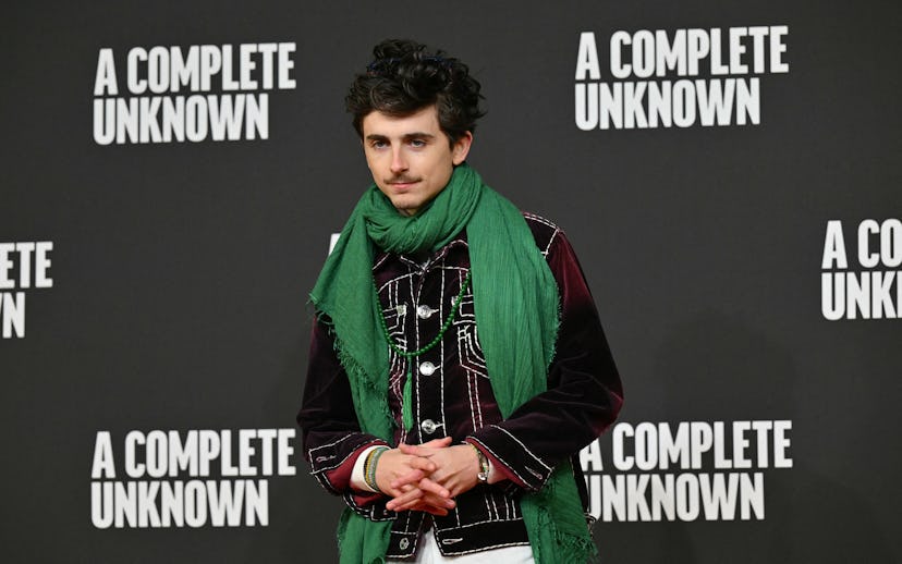 US-French actor Timothee Chalamet attends the Italian Premiere of the movie "A Complete Unknown" at ...